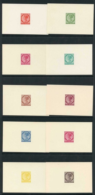 PRINCE EDWARD IS SG17/18 1962 6d reprinted die proofs TEN different colours