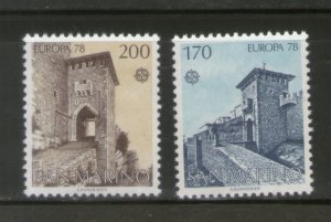 San Marino 1978 EUROPA CEPT Architecture 2v MNH # 933