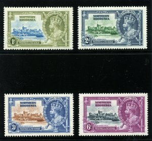 Northern Rhodesia 1935 KGV Silver Jubilee set MLH. SG 18-21. Sc 18-21.