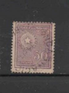 PARAGUAY #283 1927 50c NATIONAL EMBLEM F-VF USED