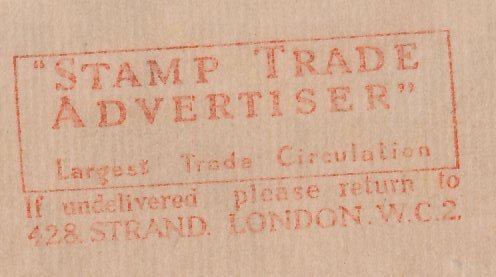 Meter wrapper GB / UK 1937 Stamp Trade Advertiser