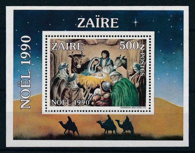 [98455] Zaire 1991 Christmas Weihnachten Noël Natal Navidad Christ Sheet MNH