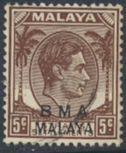 Straits Settlements  OPT BMA Malaya  SC# 259   Used  see details & scans