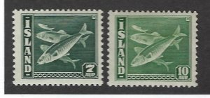 Iceland SC#220-221 Mint VF SCV$45.75...Worth a Close Look!