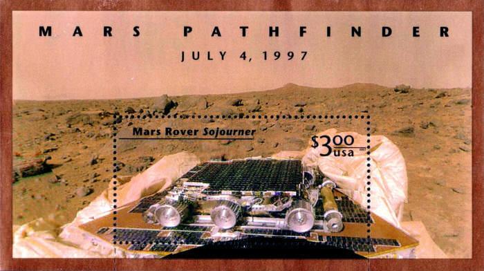 1997 $3 Mars Rover Sojourner, Souvenir Sheet of 1 Scott 3178 Mint F/VF NH 