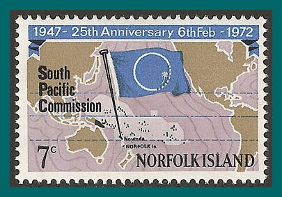 Norfolk Island 1972 Sth Pacific Commission, MNH #149,SG126