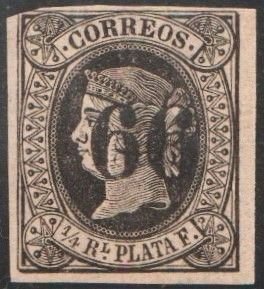 1866 Cuba Stamps Sc 22  Queen Isabella Spain Overprinted 66   MNH