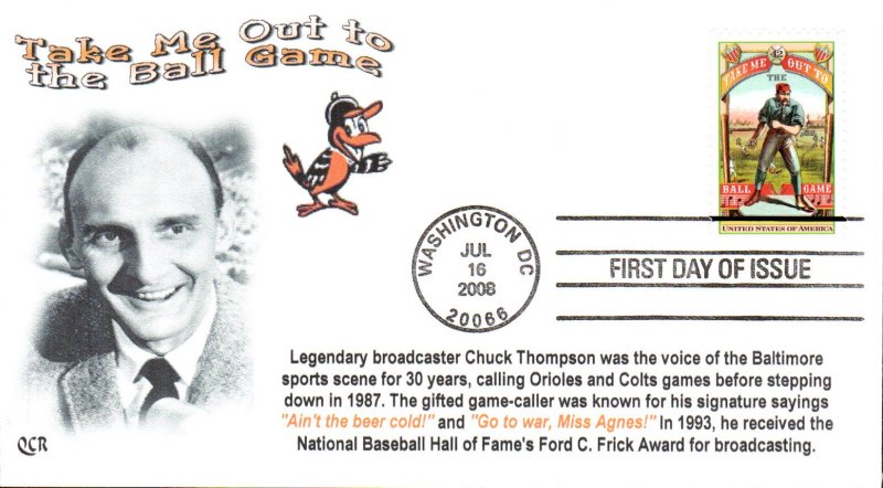 #4341 Take Me Out to the Ballgame QCR FDC