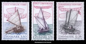 Denmark Scott 1052-1054 Mint never hinged.