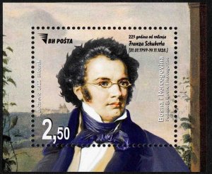 Bosnia- Sarajevo 2022 ☀ Franz Schubert Composer  1v ☀ MNH (**)