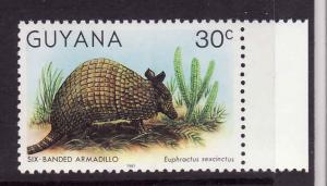 D3-Guyana-Sc#329M-unused NH-Animals-Armadilio-perf 12-1981-