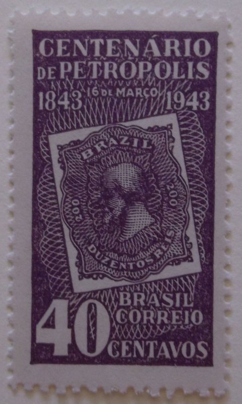 Brazil 608  MNH Cat $0.85 Full Set  Stamp on Stamp Topical