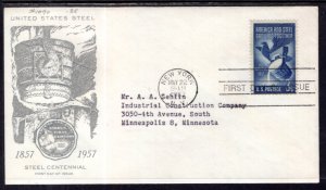 US 1090 Steel US Steel Typed FDC