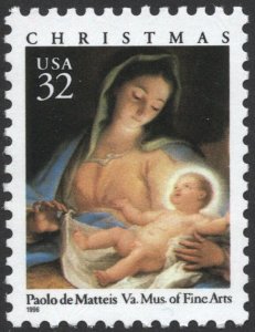 SC#3107 32¢ Madonna & Child Single (1996) MNH