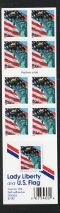 ALLY'S US Booklet Pane Scott #3978b 39c Lady Liberty Flag [20] MNH F/VF [F-1ac2]
