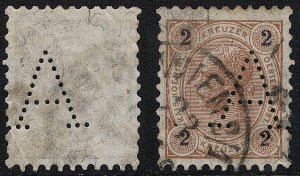 Austria - 1890 - Scott #52 - used - A perfin