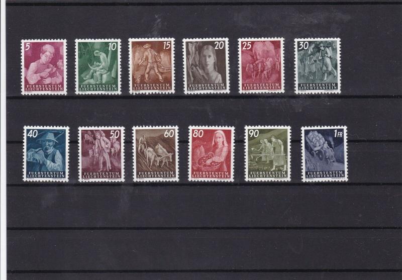 liechtenstein 1951 agricultural scenes mnh   stamps cat £300+ ref 7518