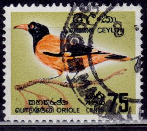 Ceylon, 1964, Asiatic Oriole, 75c,sc#378, used