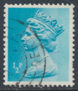 GB Machin ½p SC# MH22 Used  2 phos bands see details & scans