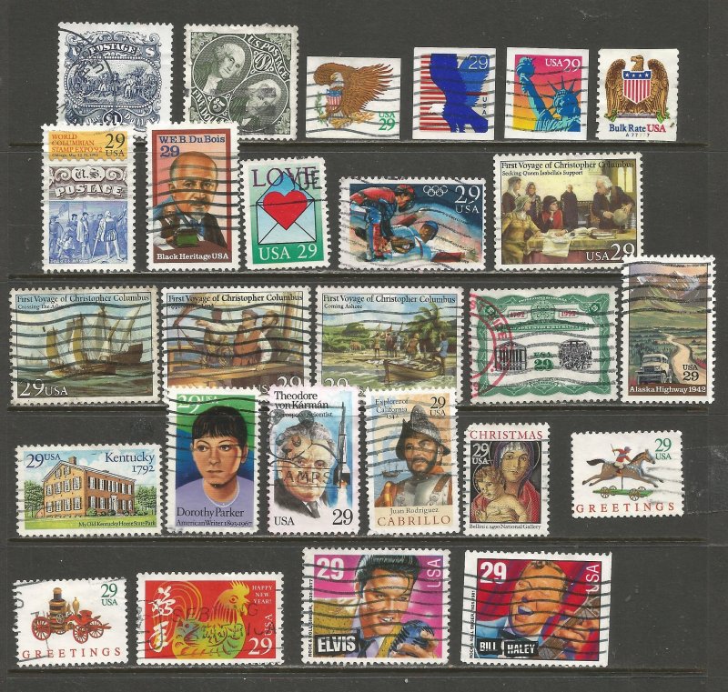 USA Postage Stamps Used (26 stamps)