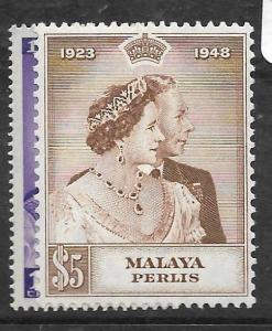 MALAYA PERLIS  (PP2303B) KGVI SILVER WEDDING SG 1-2  MNH