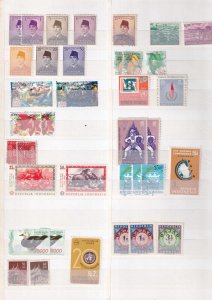 SA27g Indonesia 1960's - 2000's selection of used stamps in album page