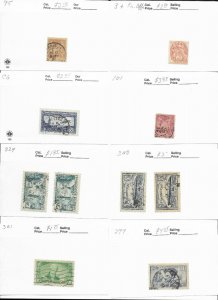 France LOT OF 10 STAMPS MH & Used CAT VALUE $22.00