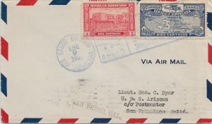 1929 Santo Domingo, Dominican Republic to USS Arizona BB-39 San Francisc (N7830)