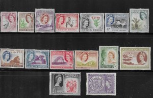 SOUTHERN RHODESIA SCOTT #81-94 1953 QEII PICTORIALS- MINT LIGHT HINGED