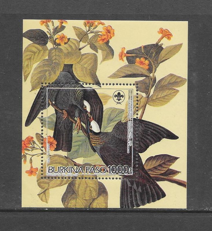 BIRDS - BURKINA FASO #723  (SS)   AUDUBON   MNH