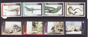 Aruba-Sc#185-92- id5-unused NH set-Reptiles-Tourism-2000-