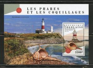 TOGO 2018  LIGHTHOUSES & SEASHELLS  SOUVENIR  SHEET MINT NEVER HINGED