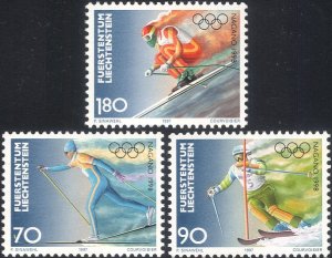 Liechtenstein 1997 MNH Stamp Scott 1110-1112 Sport Olympic Games Skiing