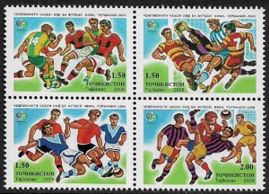 Tajikistan #284 MNH Block - World Cup Soccer