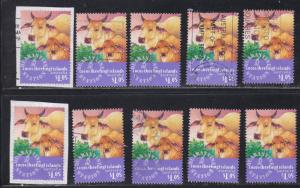 Cocos Islands # 321, Boran Cattle, Used, Wholesale lot of Ten, 15 %.