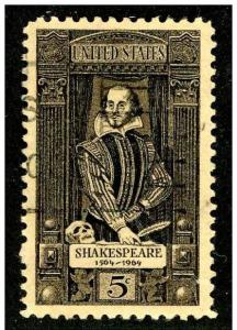 USA 1964 - Scott 1250 used - 5c, William Shakespeare 