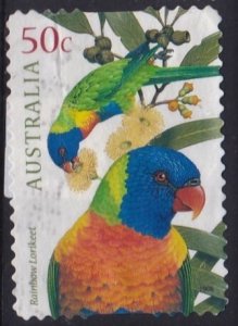 Australia - 2005 Aust. Parrots Rainbow Lorikeet -used 50c