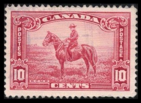 CANADA 1935 10c #223 USED RCMP OFFICER AND HORSE