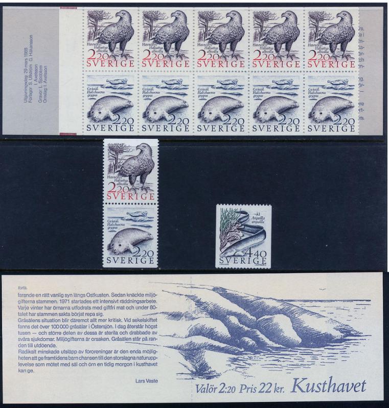 SWEDEN 1678-79a,1680, Conservation of Swedish wildlife. MNH