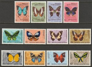 EDSROOM-13029 Papua New Guinea 209-222 MNH 1966 Complete Butterflies CV$30.50