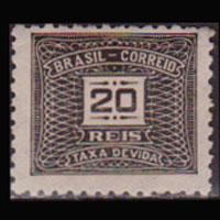 BRAZIL 1942 - Scott# J82 Numeral 20r NH