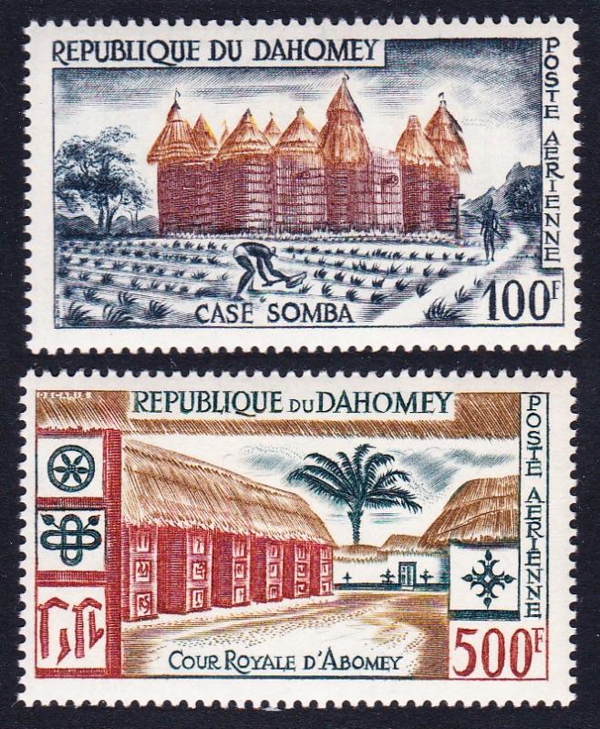 Dahomey Local Life and Architecture Airmail 2v SG#145-146 MI#173-174 SC#C14-C15