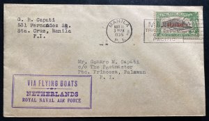 1935 Manila Philippines Royal Naval Air Force Cover To Pto Princesa Via Flying