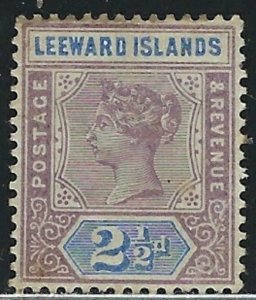 Leeward 3 MH 1890 issue; discoloration across top (an4667)