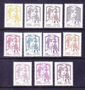 France 4411-21 MNH 2013 Marianne and Children Full 11 Stamp Set VF