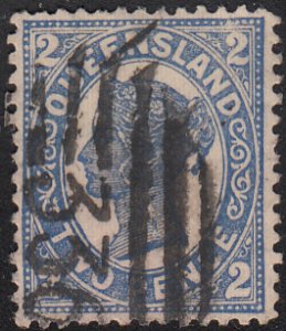 Queensland 1897-1900 used Sc 114 2p Victoria Type I Perf 12.5