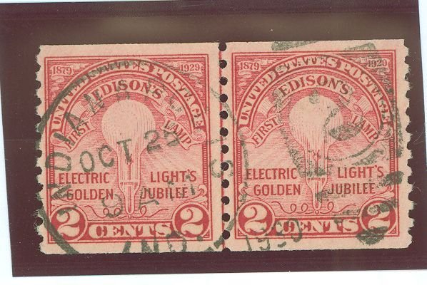 United States #656 Used Single (Joint Line Pair)