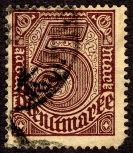 1920, Germany 5Mk, Used, Sc O13