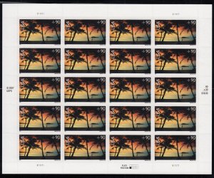 2007 Hagatria Bay Guam Sc C143 airmail 90c full sheet of 20 MNH Scenic America