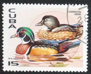 CUBA Sc# 3750  TROPICAL BIRDS  BUTTERFLY  15c  1996  used cto